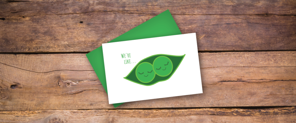 two peas in a pod printable card - free printable valentines day card