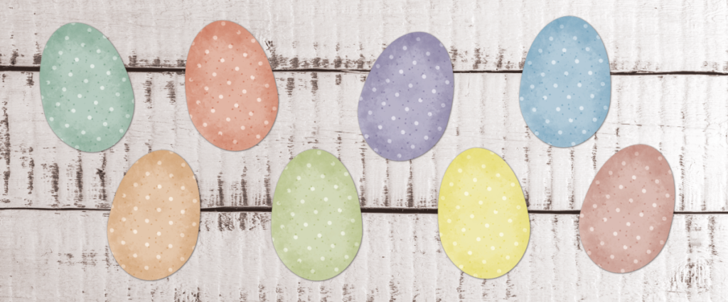 free printable vintage polka dot eggs