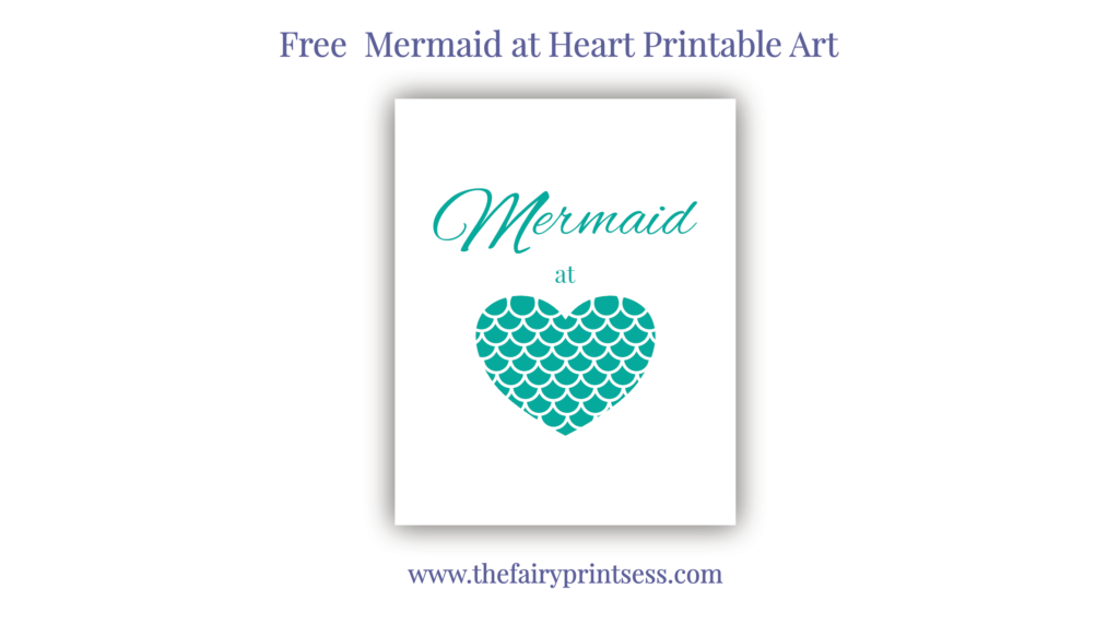 mermaid at heart printable art