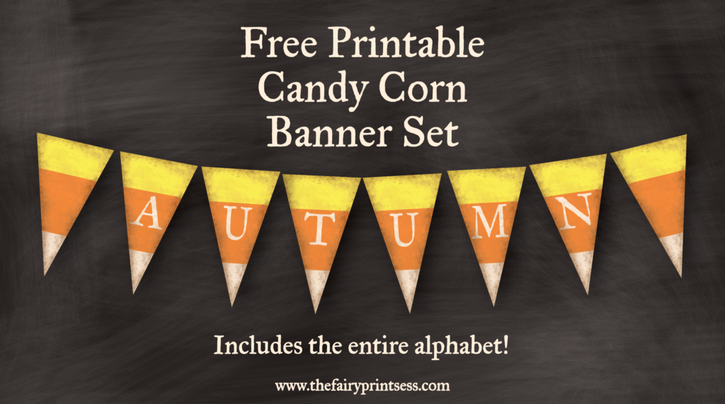 candy corn fall banner free printable set vintage
