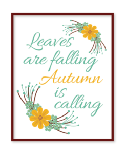 leaves are falling printable art free