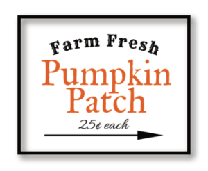 pumpkin patch free printable 