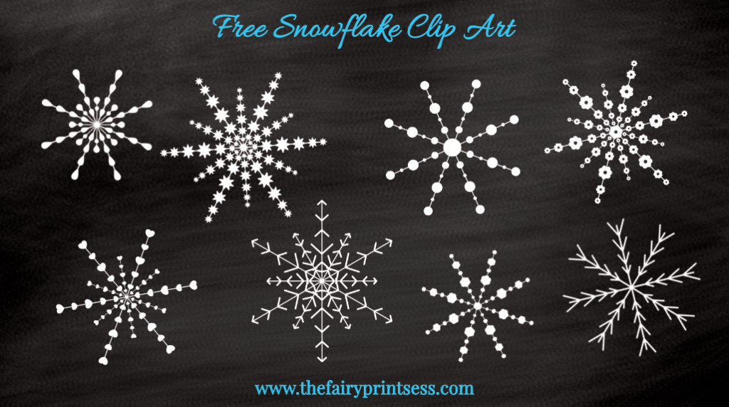 free snowflake clip art set