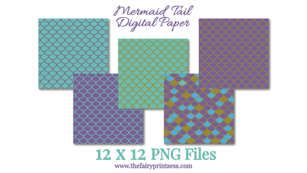 The Little Mermaid Digital Papers Mermaid Digital papers Ariel Free Clipart Disney Princess Scrapbook Scales Digital Scrapbook mermaid pack