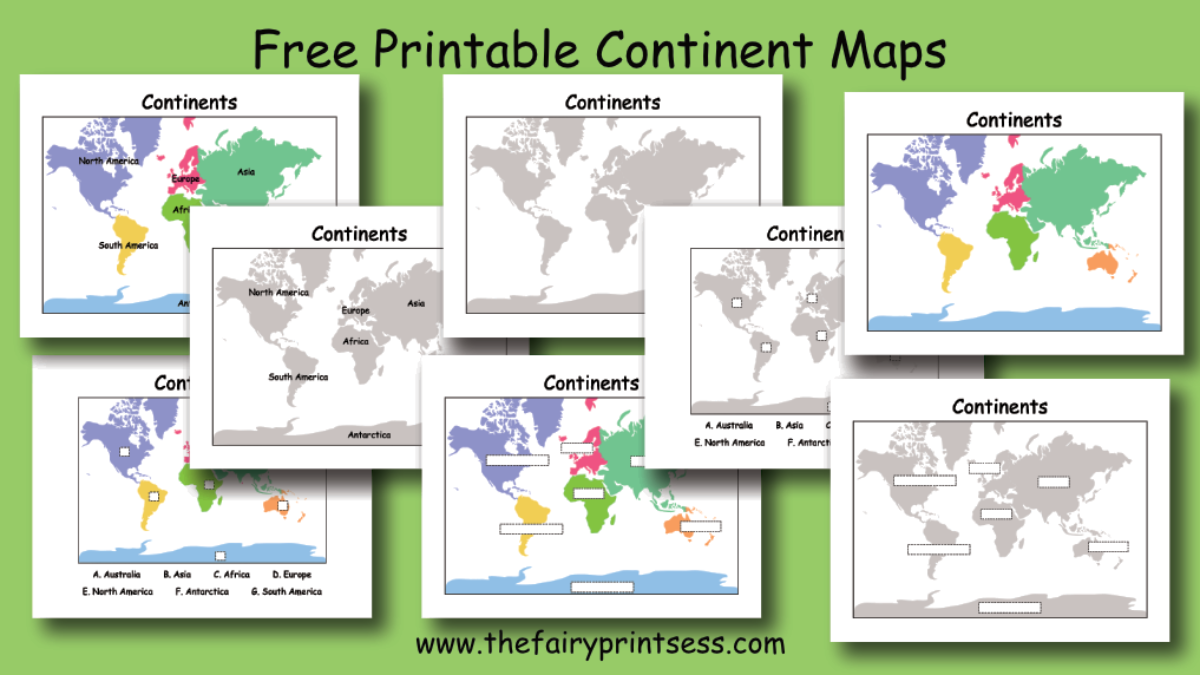 Continent Maps The Best Free Printables For Teaching The Continents Of The World