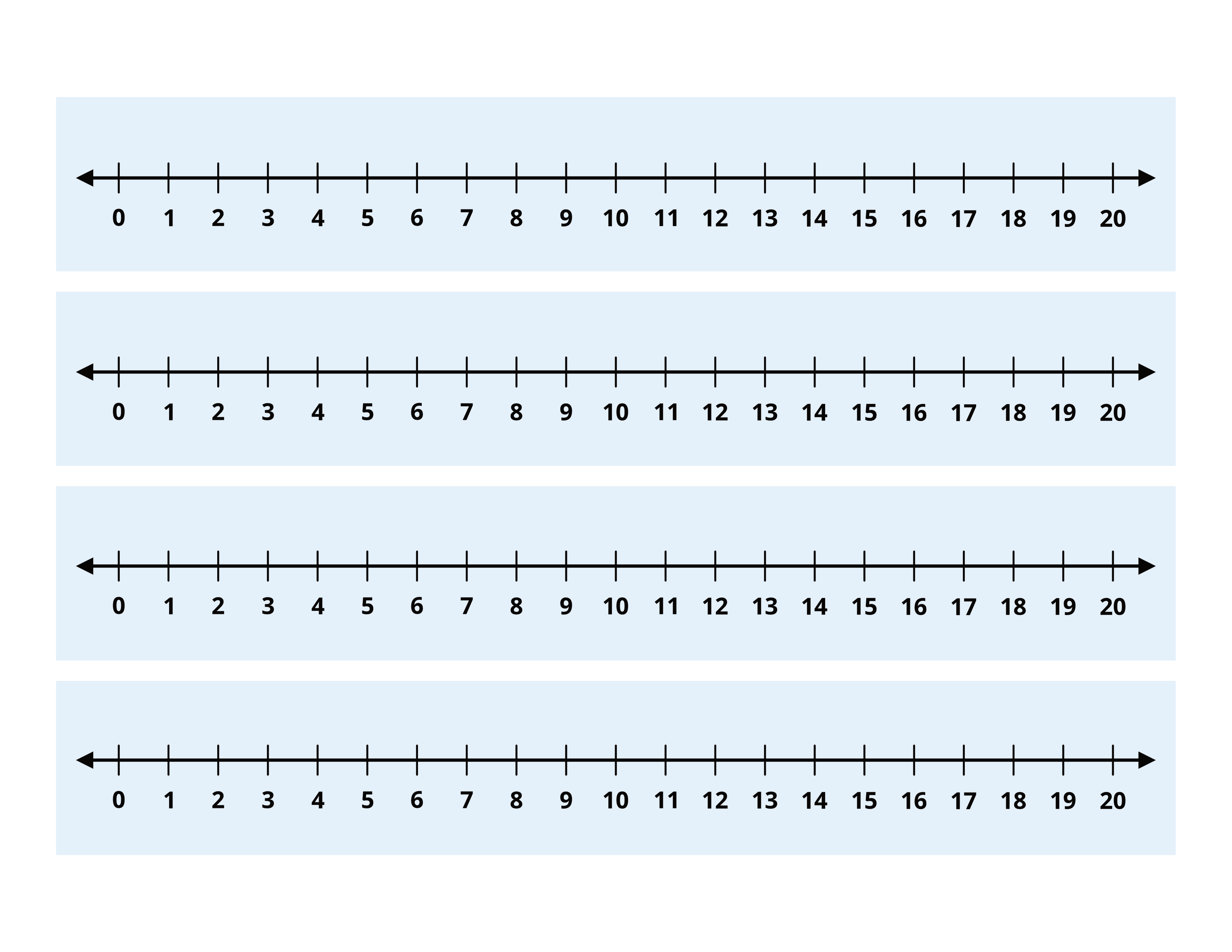 Open Number Line Free Printable
