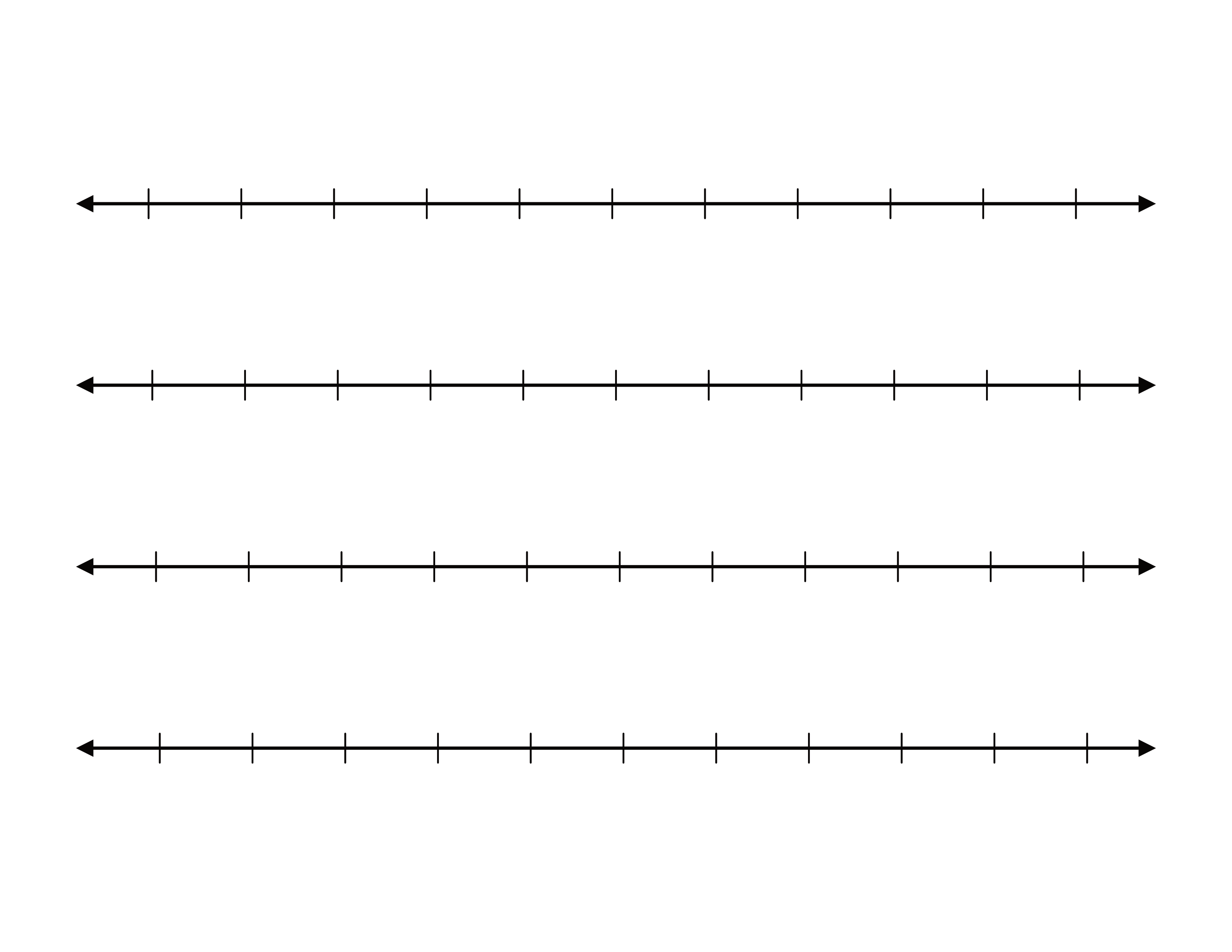 4 blank number lines 11 dashes free printable