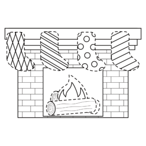 christmas fireplace cut and paste cut and glue free printable activity for children pre-k and kindergarten special needs